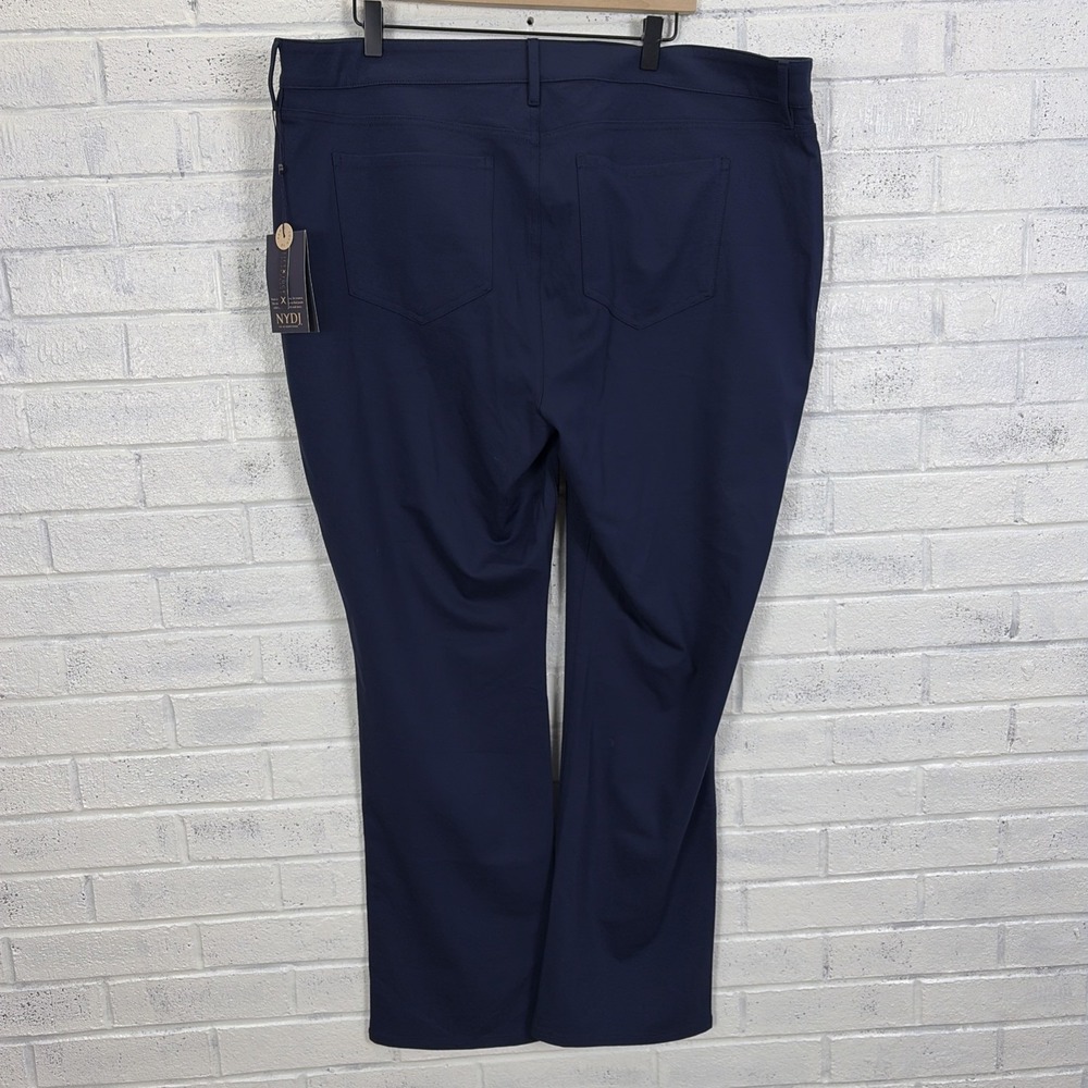 NYDJ Marilyn Straight Knit Pants Womens 20W Navy Blue Stretch Career Lift X Tuck - Picture 2 of 15